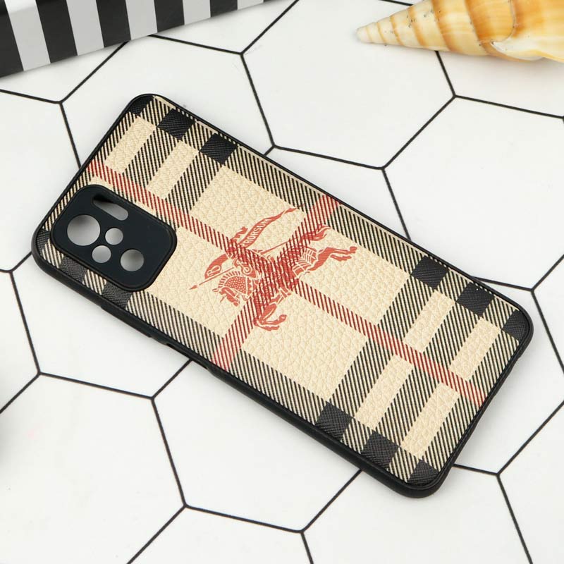 قاب محافظ لنزدار چرمی BURBERRY شیائومی Redmi Note 10 / Redmi Note 10s