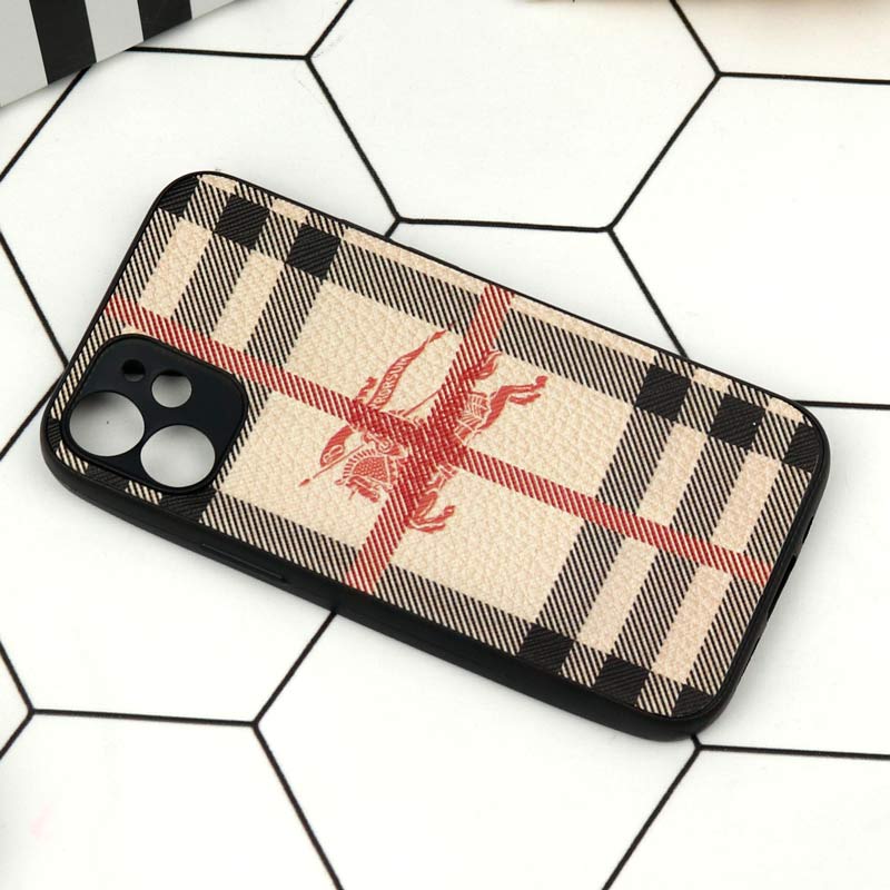 قاب محافظ لنزدار چرمی BURBERRY آیفون iPhone 12 Mini