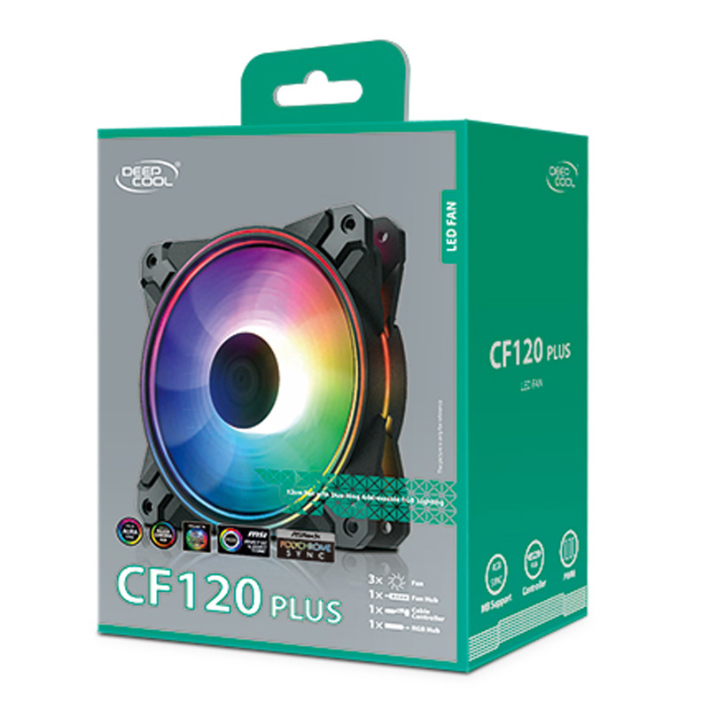 فن کیس دیپ کول 12*12 DeepCool CF120 PLUS بسته 3 عددی
