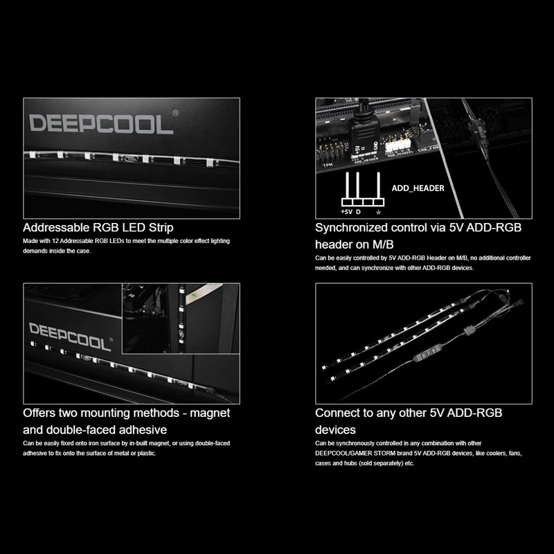 نوار LED دیپ کول DeepCool RGB 200 Pro بسته 2 عددی