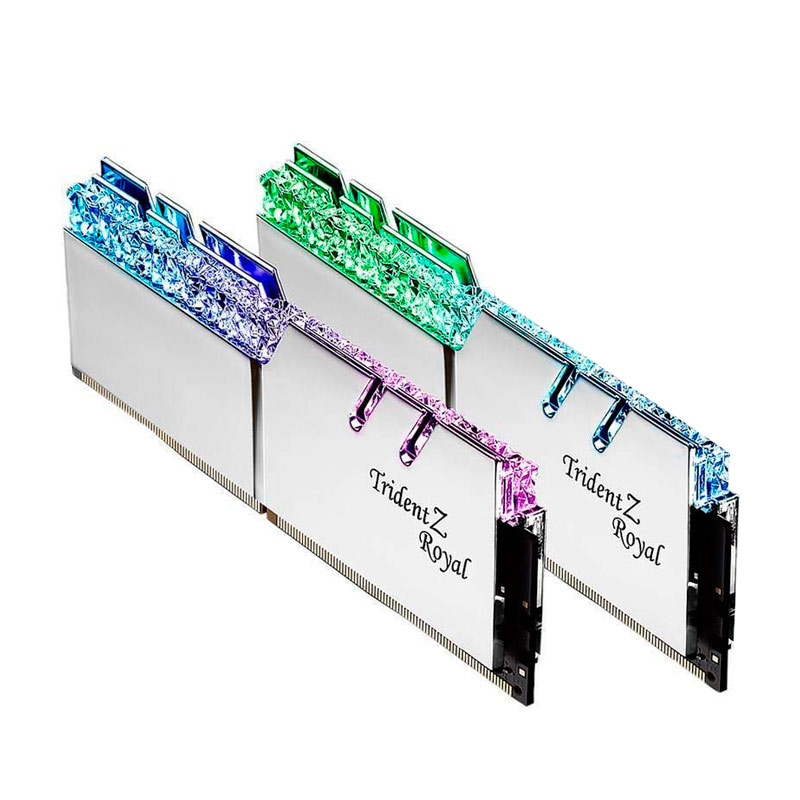 رم کامپیوتر G.SKILL Trident Z Royal Silver DDR4 16GB 3200MHz CL16 Dual
