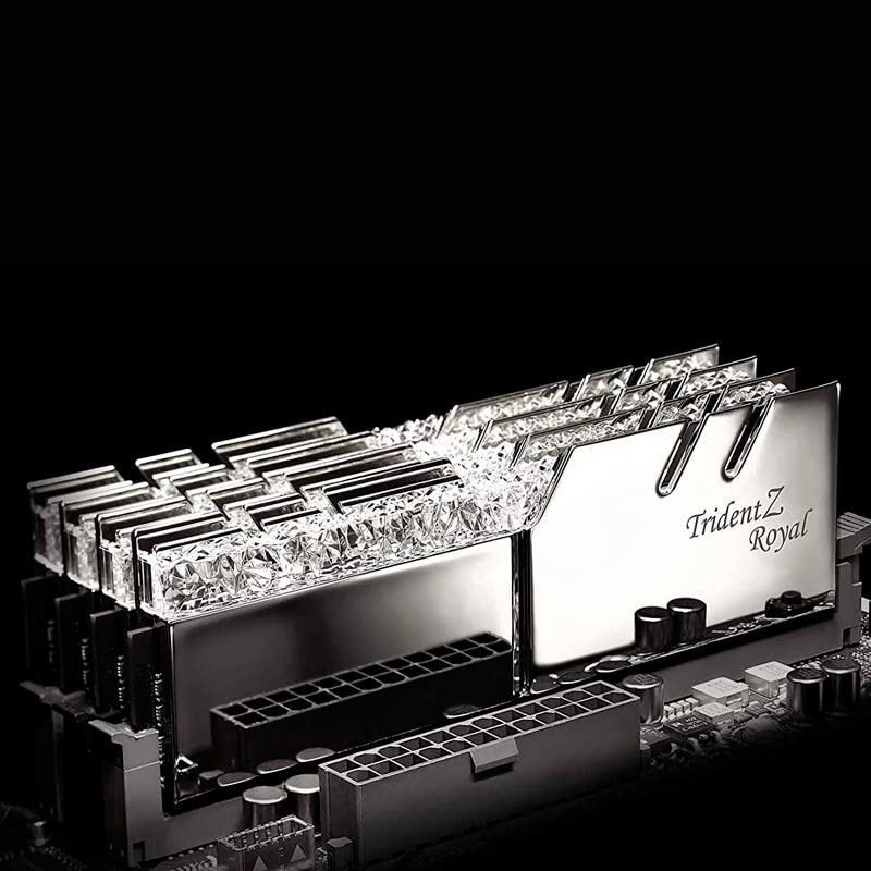 رم کامپیوتر G.SKILL TridentZ Royal Silver DDR4 16GB 3600MHz CL18 Dual