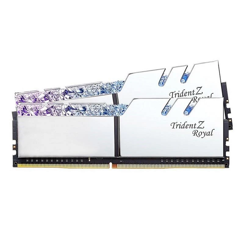 رم کامپیوتر G.SKILL TridentZ Royal Silver DDR4 16GB 3600MHz CL18 Dual