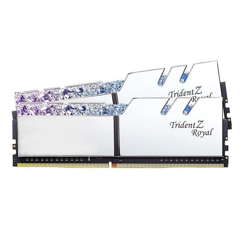 رم کامپیوتر G.SKILL TridentZ Royal Silver DDR4 16GB 3600MHz CL18 Dual