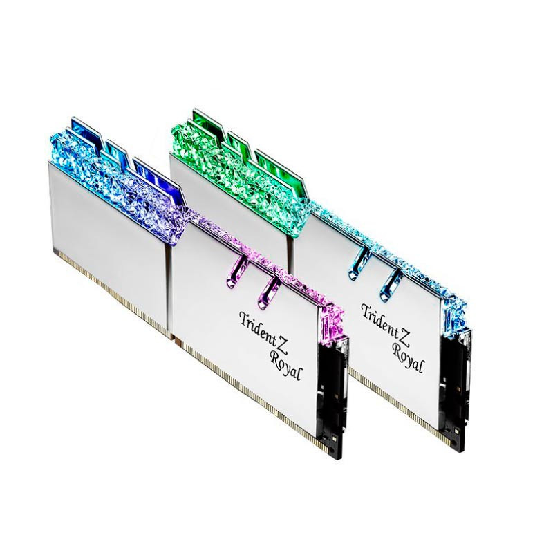 رم کامپیوتر G.SKILL TridentZ Royal Silver DDR4 16GB 3600MHz CL18 Dual