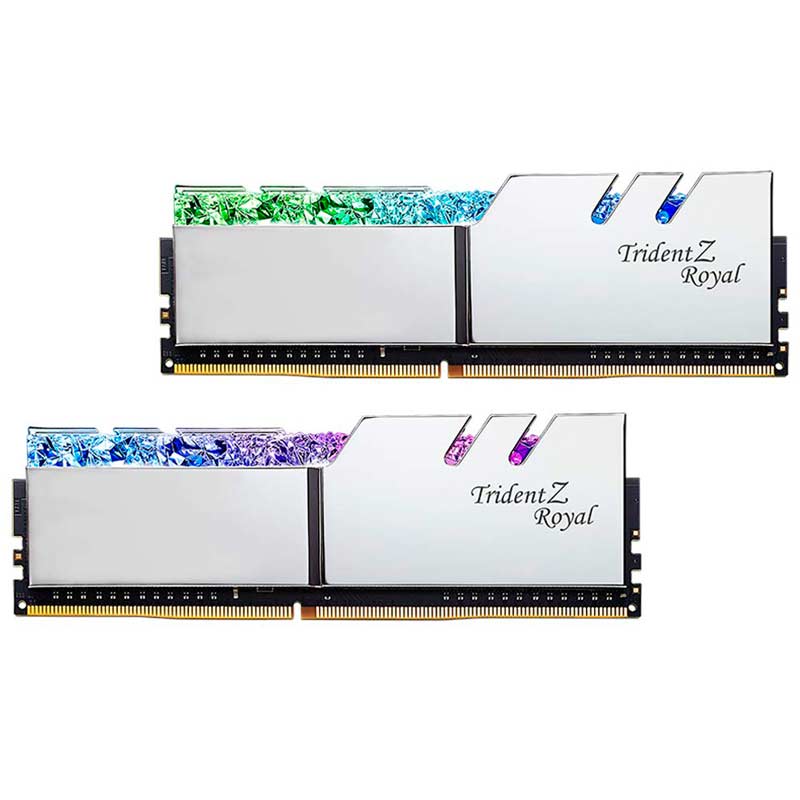 رم کامپیوتر G.SKILL Trident Z Royal Silver DDR4 32GB 3200MHz CL16 Dual