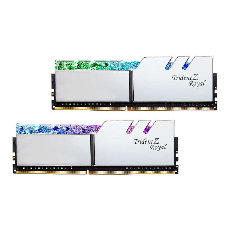 رم کامپیوتر G.SKILL TridentZ Royal Silver DDR4 32GB 3600MHz CL16 Dual