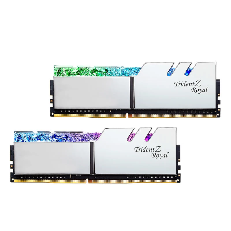 رم کامپیوتر G.SKILL Trident Z Royal Silver DDR4 32GB 3600MHz CL18 Dual