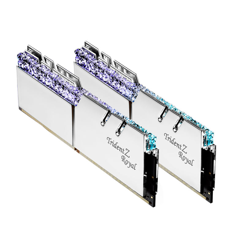 رم کامپیوتر G.SKILL Trident Z Royal Silver DDR4 32GB 3600MHz CL18 Dual