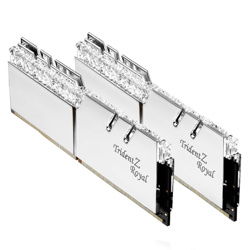رم کامپیوتر G.SKILL Trident Z Royal Silver DDR4 32GB 3600MHz CL18 Dual