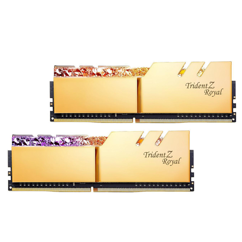 رم کامپیوتر G.Skill TridentZ Royal Gold DDR4 16GB 3200MHz CL16 Dual