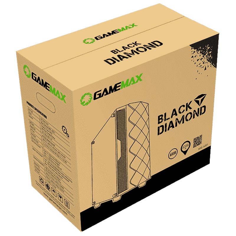 کیس کامپیوتر گیم مکس GameMax Black Diamond ARGB