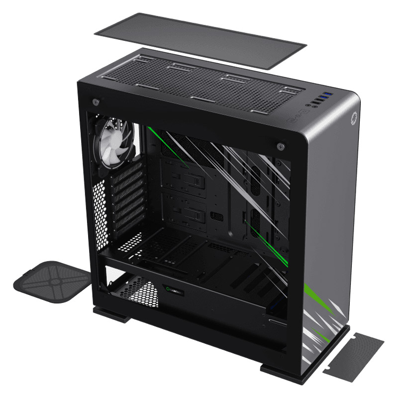 کیس کامپیوتر گیم مکس GameMax Vega Pro Grey