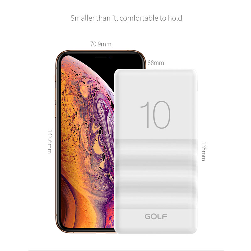 پاوربانک 10000 گلف اسپیس Golf Space G80