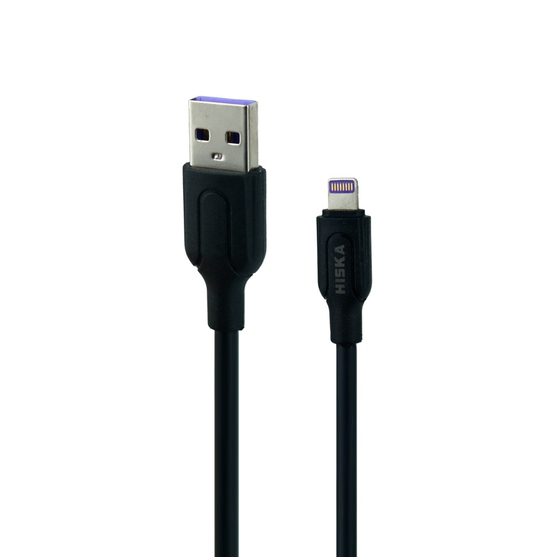 شارژر فندکی فست شارژ Hiska CC-301Q QC3 PD 3A + کابل آیفونی