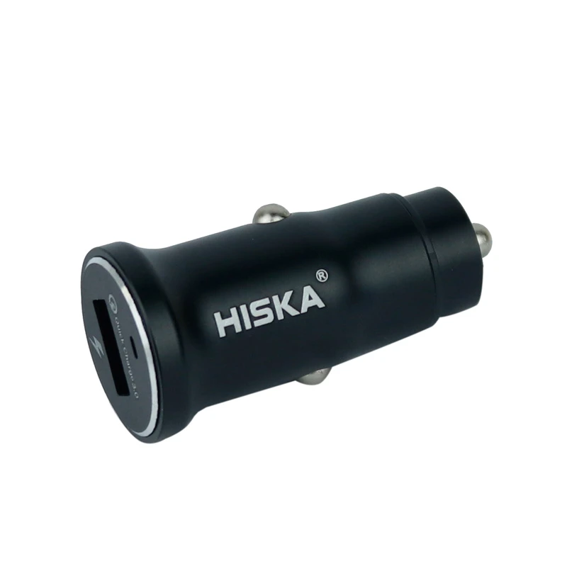 شارژر فندکی فست شارژ Hiska CC-301Q QC3 3A + کابل میکرو یو اس بی