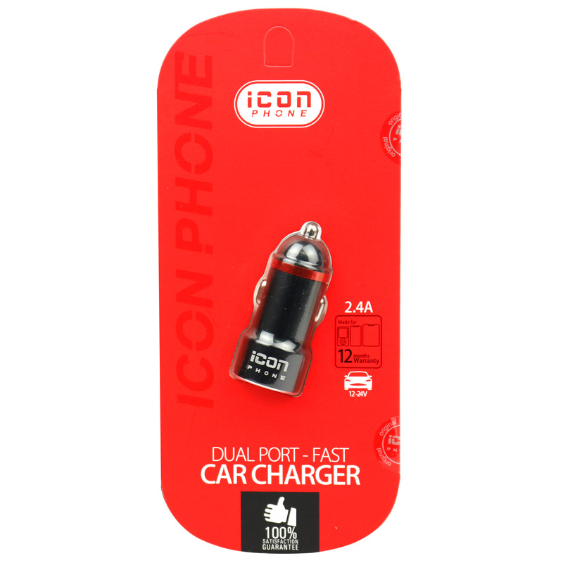 شارژر فندکی فست شارژ Icon Phone IC-Y002 2.4A 12W