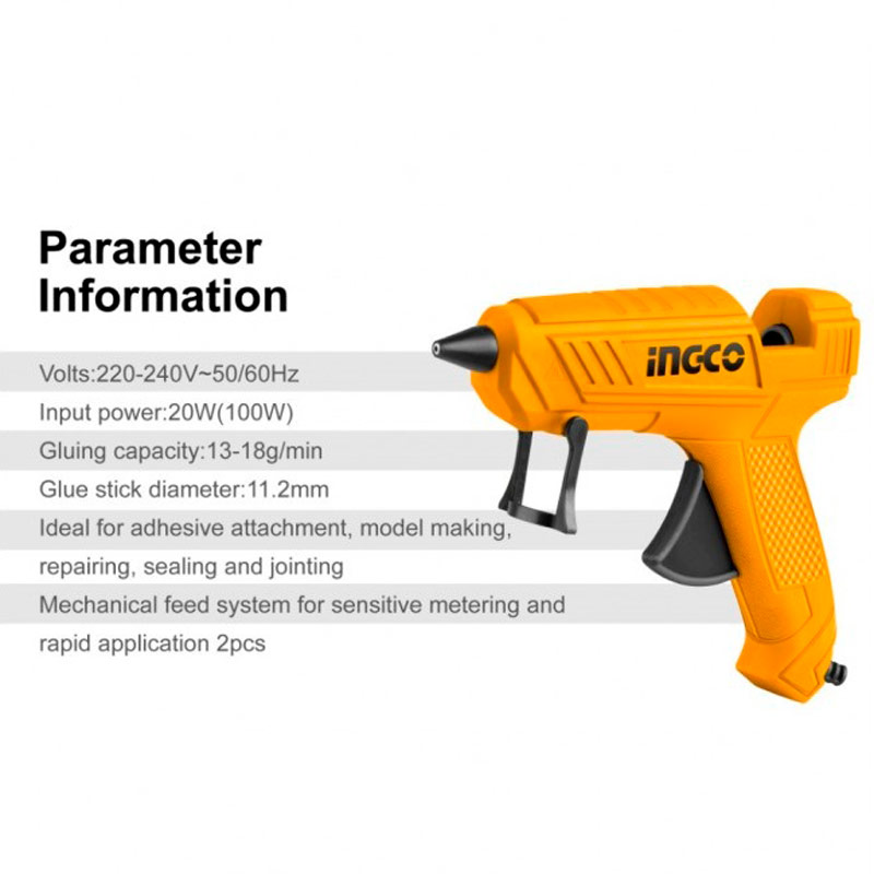 دستگاه چسب تفنگی اینکو Ingco GG148 20W