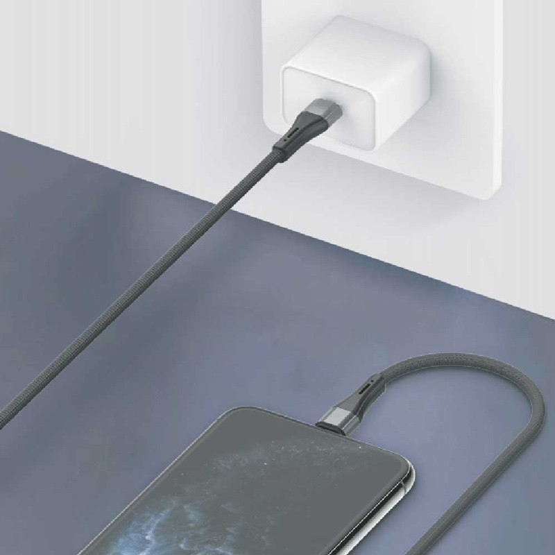 کابل تبدیل فست شارژ KingStar K49 iC Type-C To Lightning 2A PD 18W 1m + کابل هدیه