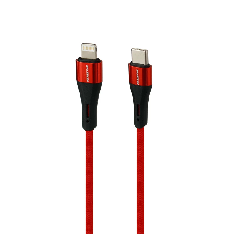 کابل تبدیل فست شارژ KingStar K49 iC Type-C To Lightning 2A PD 18W 1m + کابل هدیه