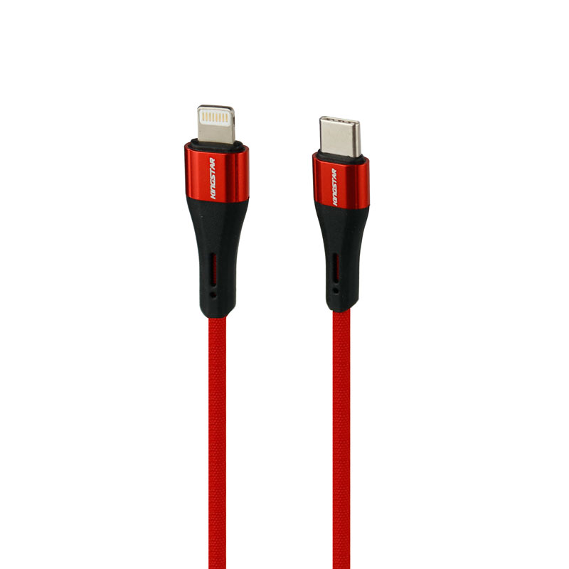 کابل تبدیل فست شارژ KingStar K49 iC Type-C To Lightning 2A PD 18W 1m + کابل هدیه
