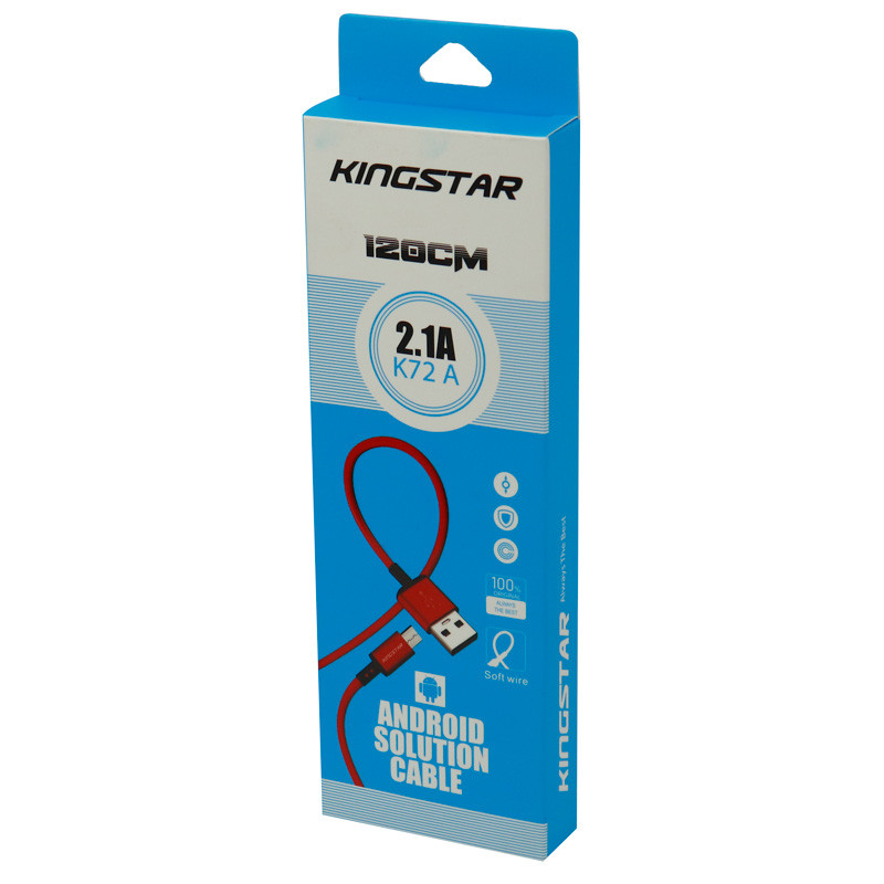 کابل میکرو یو اس بی KingStar K72A 2.1A 1.2m