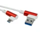 کابل میکرو یو اس بی KingStar K90A 2.1A 1.2m دو سر L