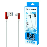 کابل میکرو یو اس بی KingStar K90A 2.1A 1.2m دو سر L