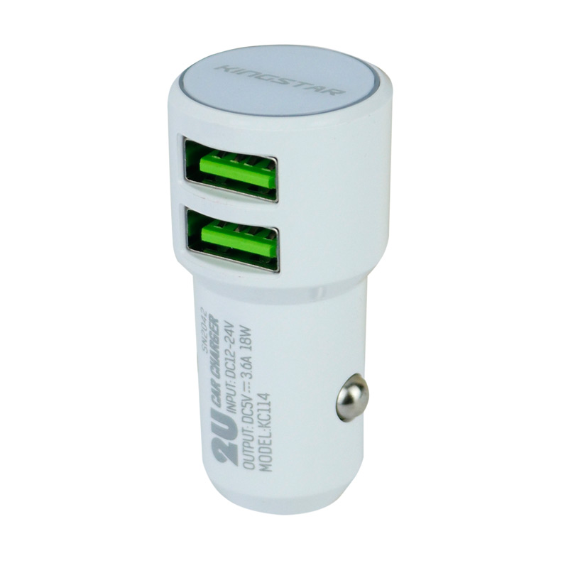 شارژر فندکی فست شارژ KingStar KC114C 3.6A 18W + کابل Type-C