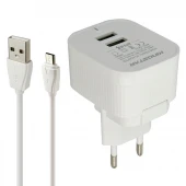 شارژر دیواری فست شارژ KingStar KW152A 2.4A 12W + کابل میکرو یو اس بی