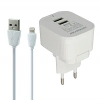 شارژر دیواری KingStar KW152i 2.4A 12W + کابل آیفونی