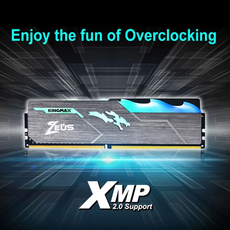 رم کامپیوتر Kingmax Zeus Dragon RGB DDR4 16GB 3200MHz CL17 Single