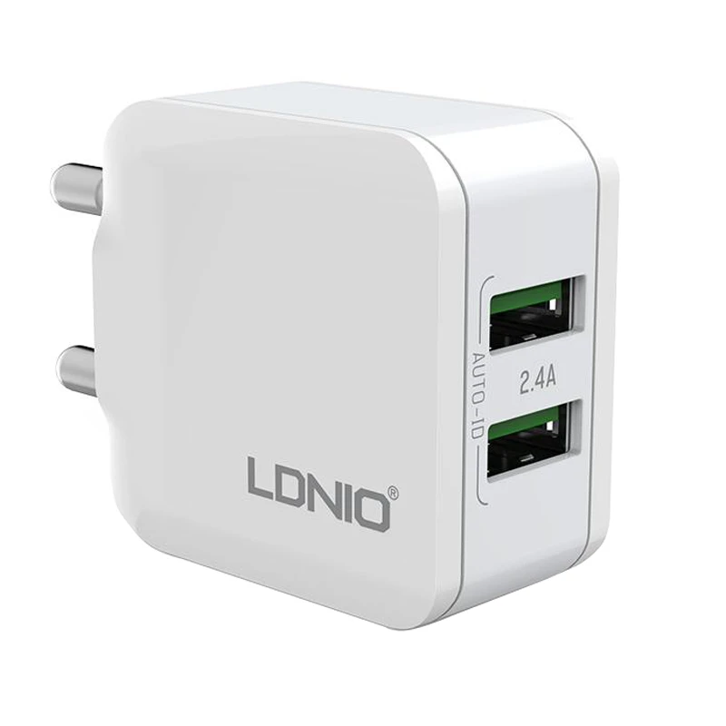 شارژر دیواری فست شارژ LDNIO A2202 2.4A 12W + کابل میکرو یو اس بی