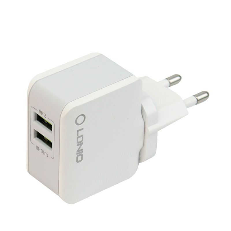 شارژر دیواری LDNIO A2203 2Port 2.4A 12W + کابل میکرو یو اس بی