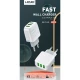 شارژر دیواری فست شارژ LDNIO A3312 3.4A 17W + کابل میکرو یو اس بی