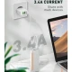 شارژر دیواری فست شارژ LDNIO A3312 3.4A 17W + کابل میکرو یو اس بی