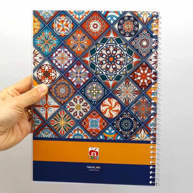دفتر سیمی 60 برگ طرح کلاسیک Nahal Alma کد 7616