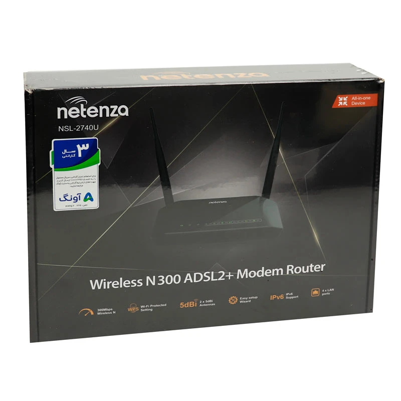 مودم روتر +ADSL2 نتربیت Netenza NSL-2740U