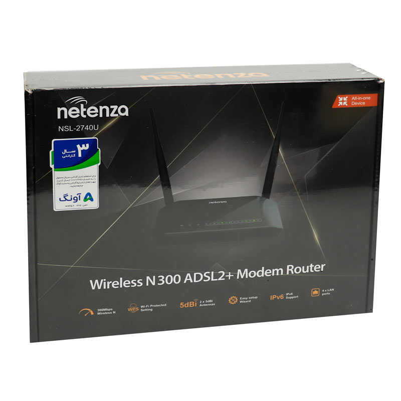 مودم روتر +ADSL2 نتربیت Netenza NSL-2740U