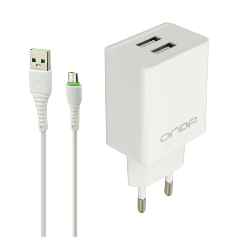 شارژر دیواری فست شارژ ONDA U30&Kit 2.4A + کابل میکرو یو اس بی
