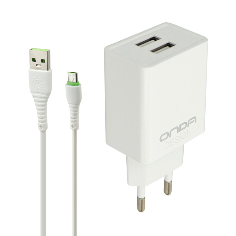 شارژر دیواری فست شارژ ONDA U30&Kit 2.4A + کابل میکرو یو اس بی