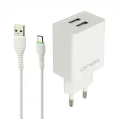 شارژر دیواری فست شارژ ONDA U30&Kit 2.4A + کابل Type-C