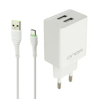 شارژر دیواری فست شارژ ONDA U30&Kit 2.4A + کابل Type-C