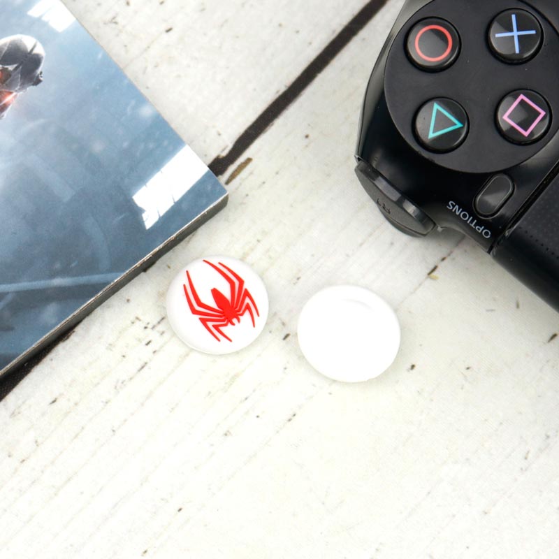 روکش آنالوگ دسته بازی Play Station/XBOX طرح Spider Man سفید