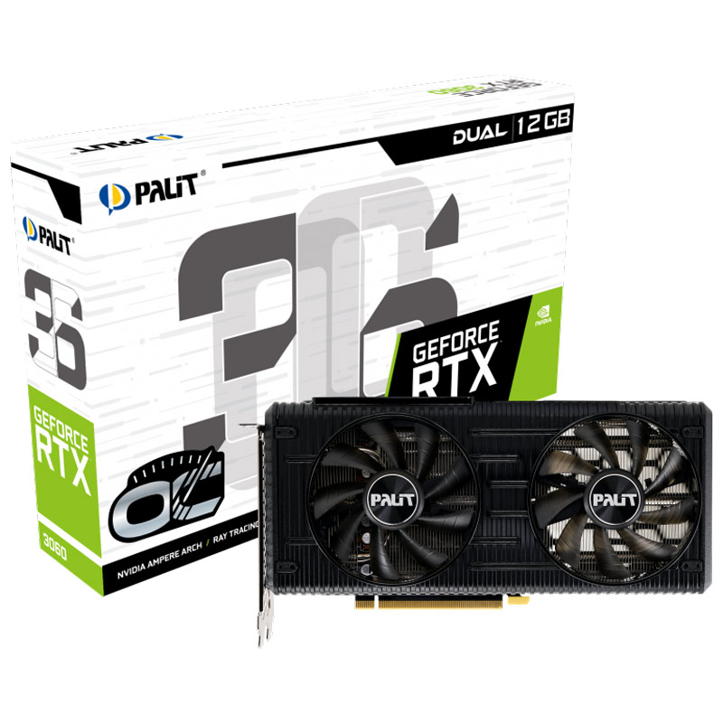 کارت گرافیک Palit Dual GeForce RTX3060 OC 12GB GDDR6 192Bit