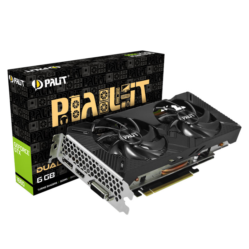 کارت گرافیک Palit GeForce GTX1660 DUAL 6GB GDDR5 192Bit