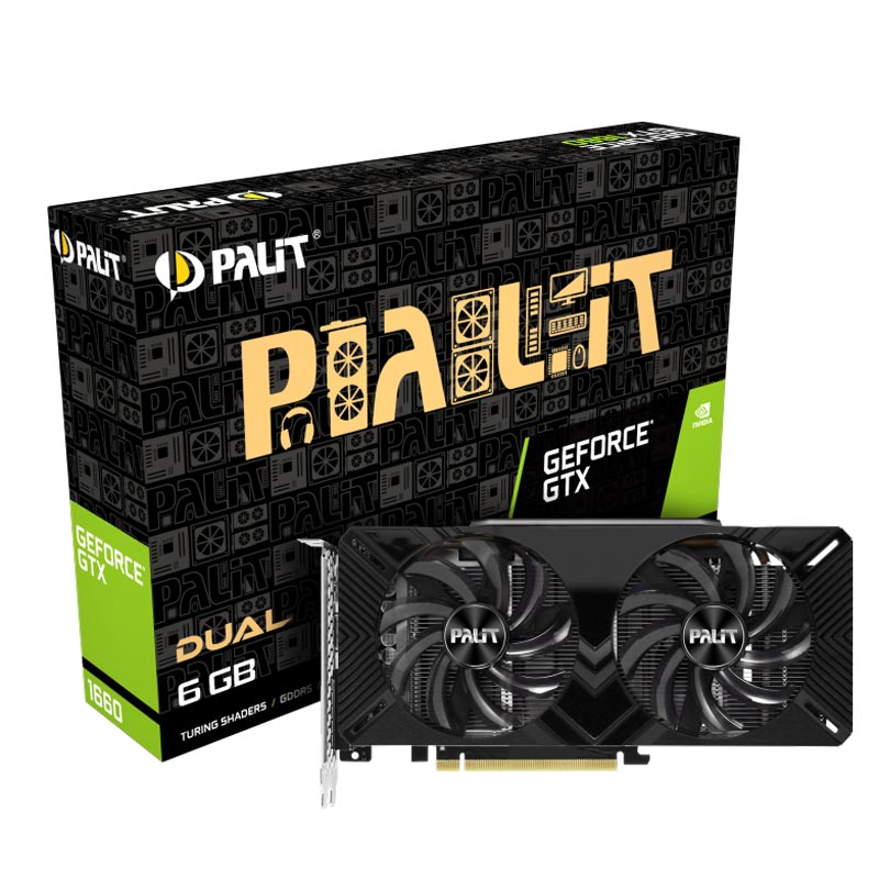 کارت گرافیک Palit GeForce GTX1660 DUAL 6GB GDDR5 192Bit
