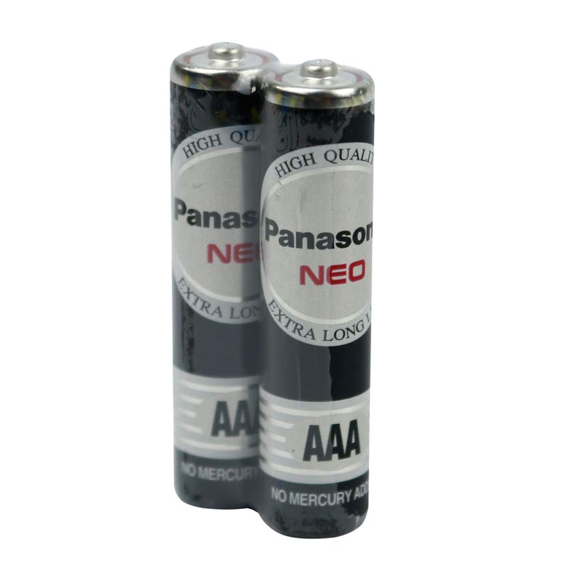 باتری دوتایی نیم قلمی Panasonic Neo R03NT/2S 1.5V AAA بسته 60 عددی