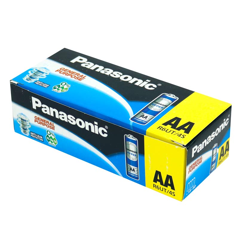 باتری چهارتایی قلمی Panasonic Hyper R6UT/4S 1.5V AA بسته 60 عددی