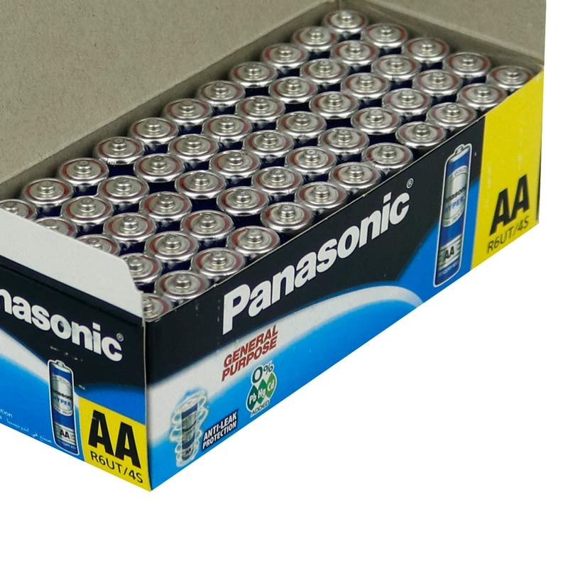 باتری چهارتایی قلمی Panasonic Hyper R6UT/4S 1.5V AA بسته 60 عددی